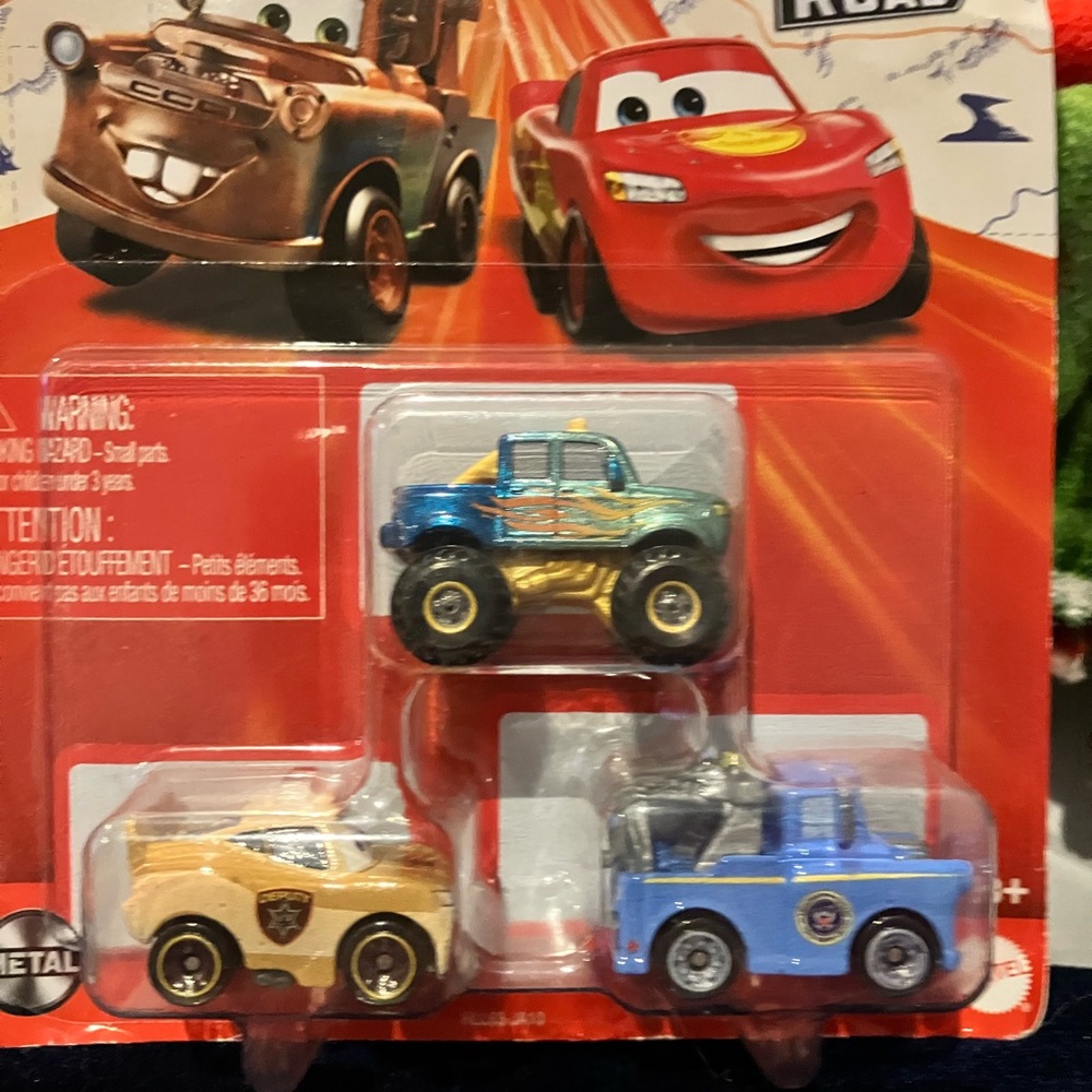 Kids Mini Racers Set - President Mater; Lighting McQueen Deputy Hazard; Ivy